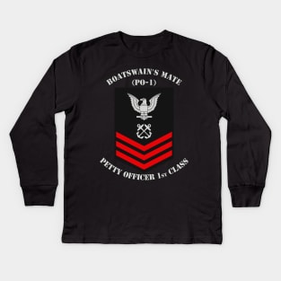 Petty Officer 1st Class Kids Long Sleeve T-Shirt